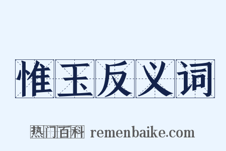 惟玉反义词是什么意思的图片